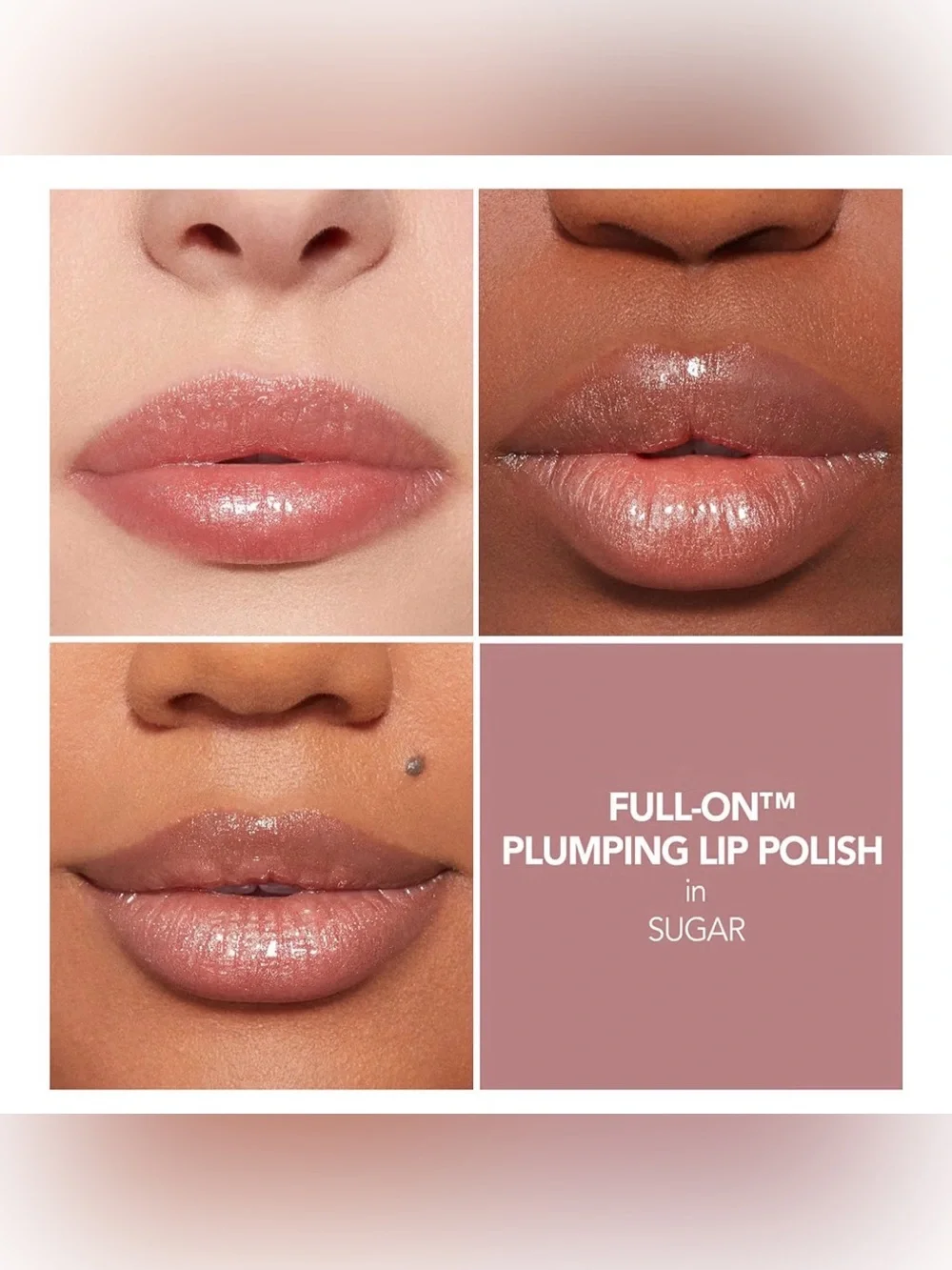 NIB Buxom Full-On Plumping Lip Polish Gloss in Sugar